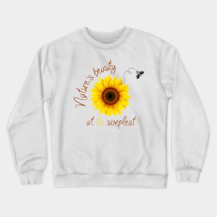 Simple Beauty - Bee on a Sunflower Crewneck Sweatshirt